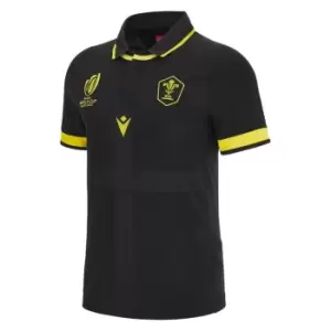 Image of Macron Wales Away Shirt 2023 2024 Adults - Black