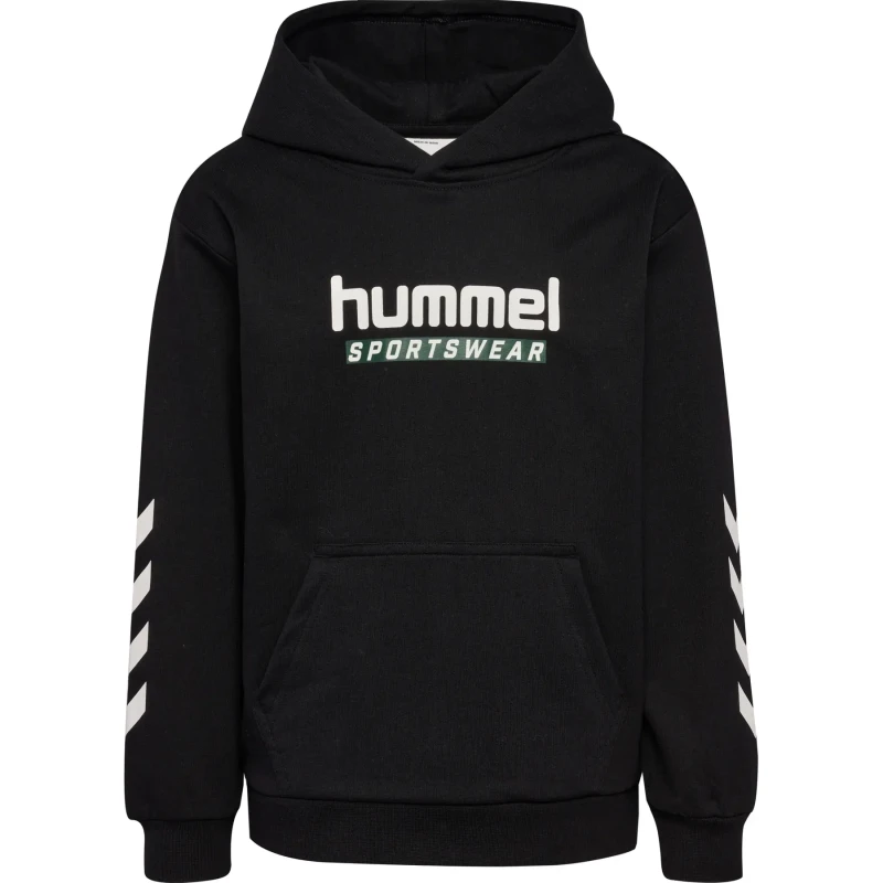 Image of Hummel Logo Hoodie Junior Black/White male 4-5 (2XS)