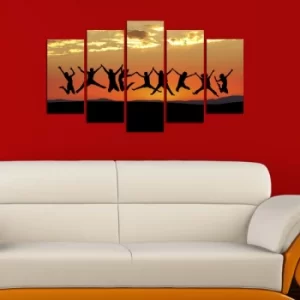 Image of 5M-84 Multicolor Decorative MDF Painting (5 Pieces)