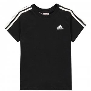 Image of adidas Infants 3stripe Tee - Black/White