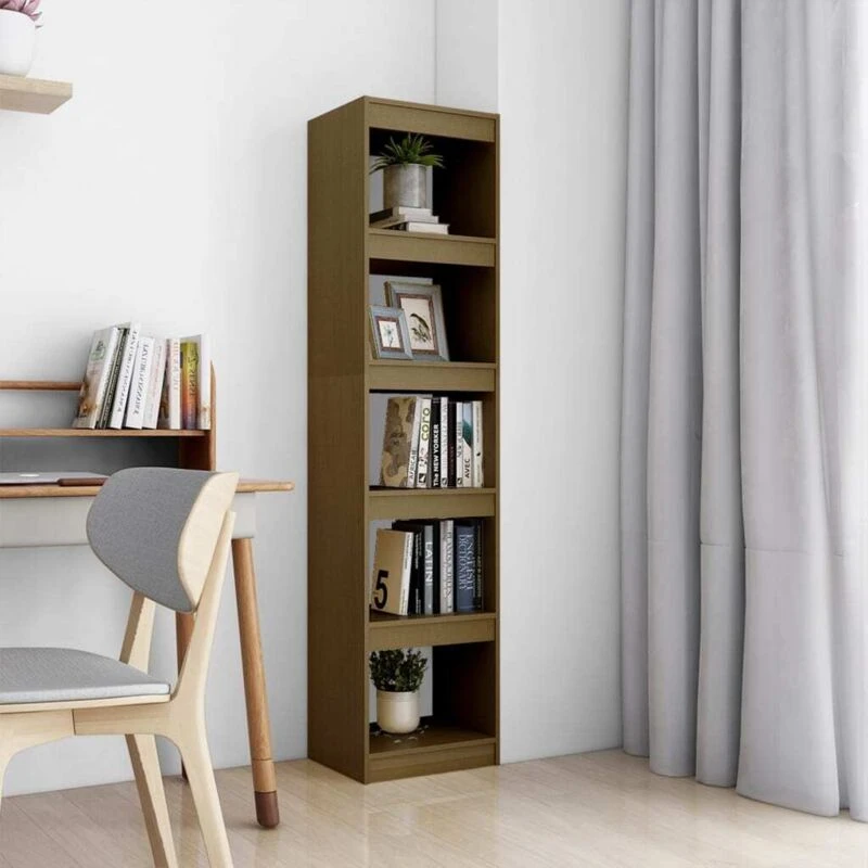 Image of VIDAXL Book Cabinet/Room Divider Honey Brown 40x30x167.5cm Solid Pinewood vidaXL 8720286608517