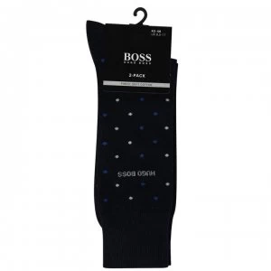 Image of Hugo Boss 2 Pack Socks Navy