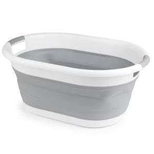 Image of Beldray Oval Collapsible Laundry Basket - Grey