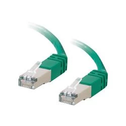 Image of C2G 2m Shielded Cat5E Moulded Patch Cable - Green
