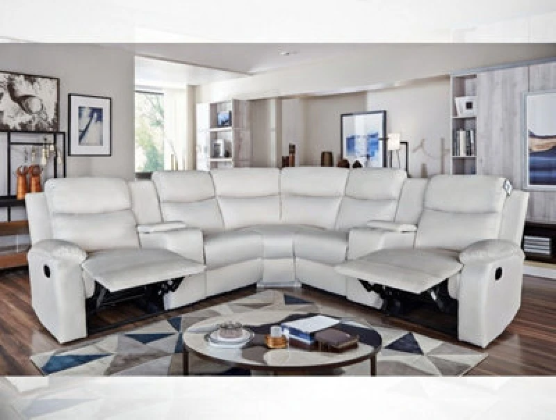 Image of DS Living Ravello Recline 5 Seater in Cream Cream Unisex