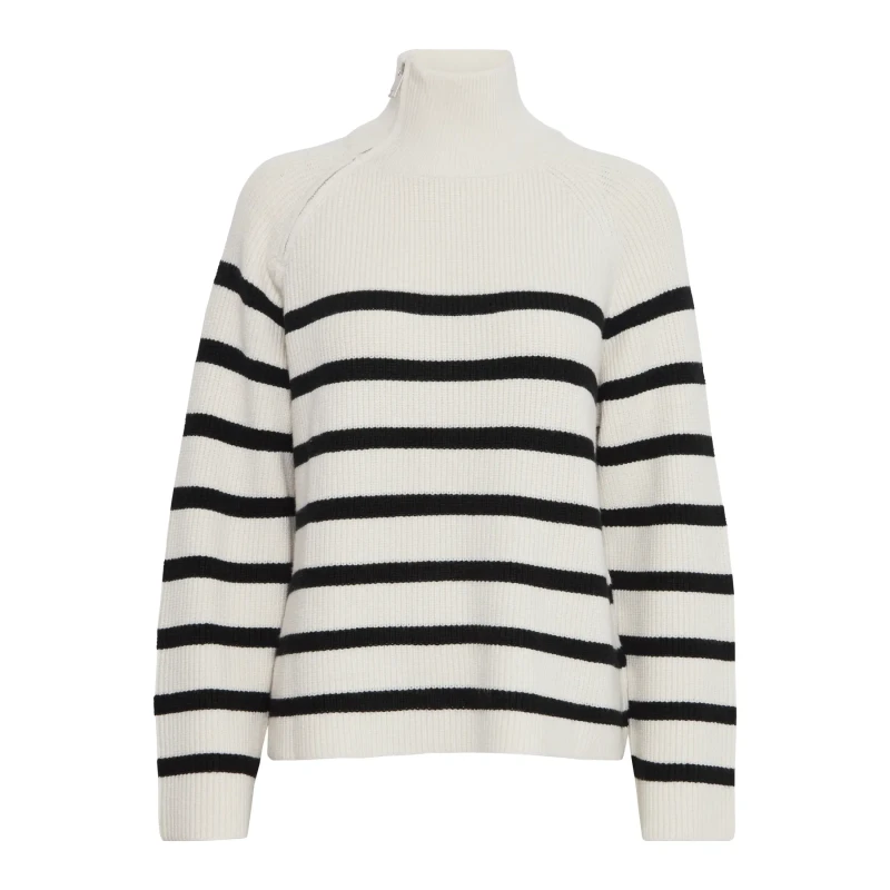 Image of b.Young Womens half-zip sweater b.young Milo Blanc Female S