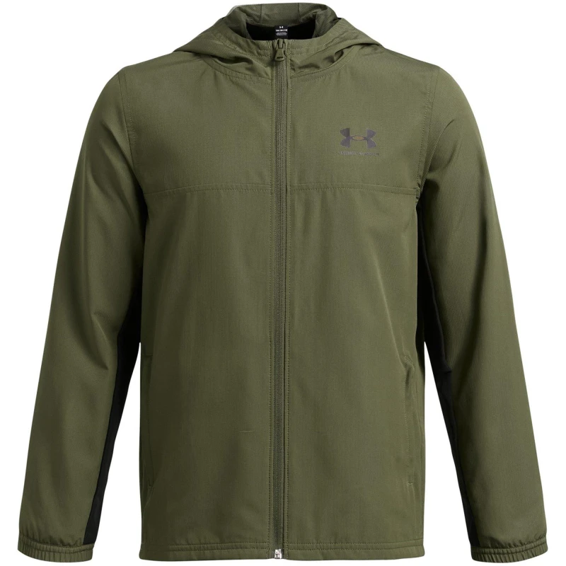 Image of Under Armour Rival Zip Jacket Juniors - Green Green 7 - 8 Years