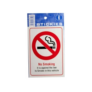 Image of Outdoor Vinyl Sticker - No Smoking In This Vehicle - V450 - Castle Promotions