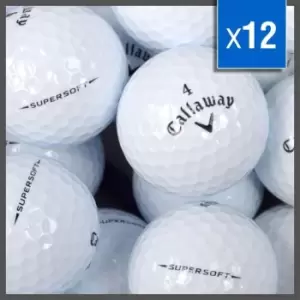 Image of Callaway Supersoft Lake Balls - 12 Grade A Recycled Golf Balls - White