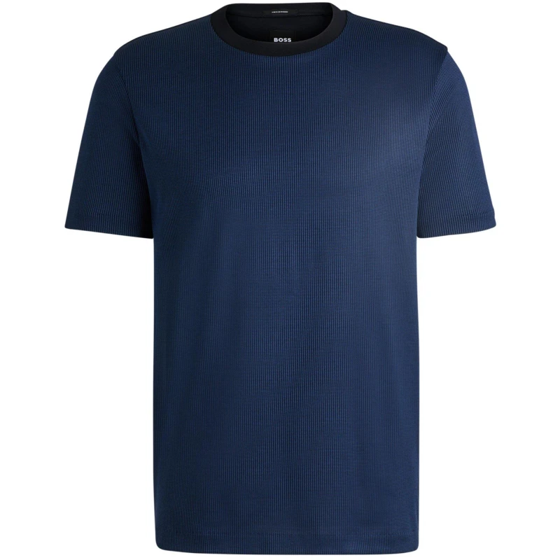 Image of Boss Mens HBB H-Tiburt 431 Regular Fit T-Shirt Navy 404 male Small