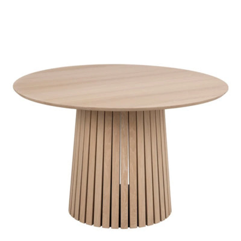 Image of Furniture To Go Christo Round Dining Table In White Pigmented Oak