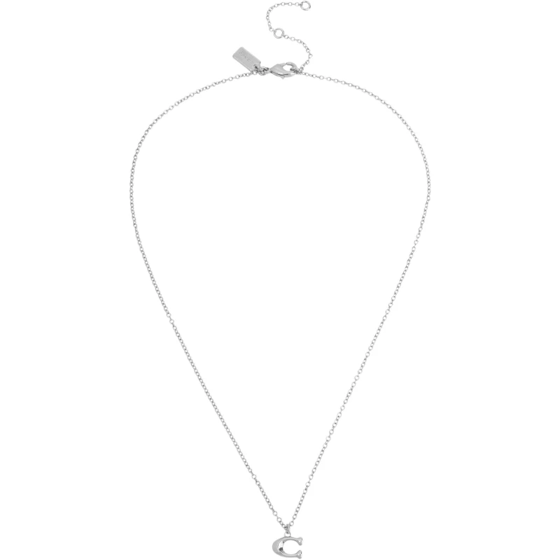 Image of Coach Starter Chain Silver-Tone Necklace Silver female 37335949RHO030