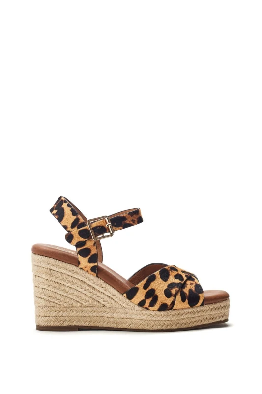 Image of Moda In Pelle Womens 'Jasminium' Pony Hair Wedges Size: 4 Multicolor Female 4