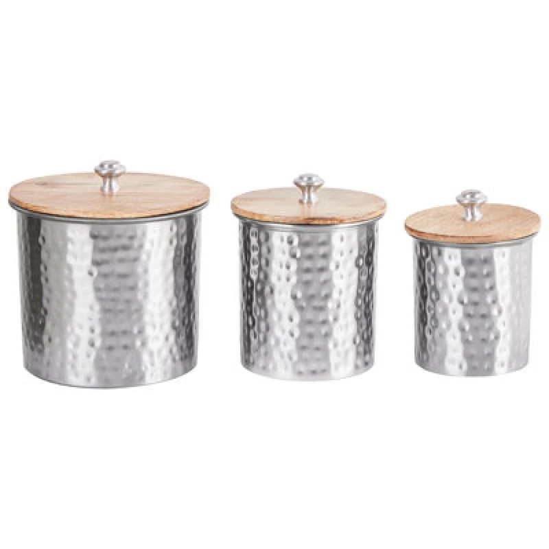 Image of Beliani Storage Container Alexandria Metal Silver