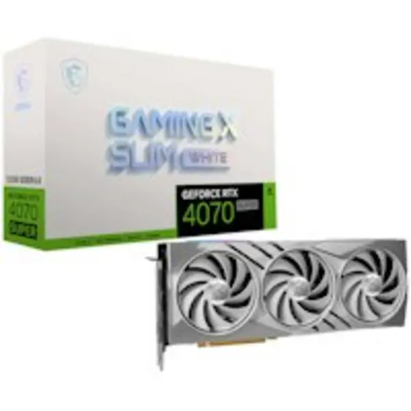 Image of MSI GeForce RTX 4070 SUPER Gaming X Slim White 12GB GDDR6X PCI-Express Graphics