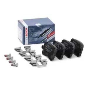 Image of Bosch Brake pad set VW,AUDI,SEAT 0 986 494 731 3AA698451,3C0698451,3C0698451E 3C0698451F,5N0698451,JZW698451G,3AA698451,3C0698451,3C0698451E,5N0698451