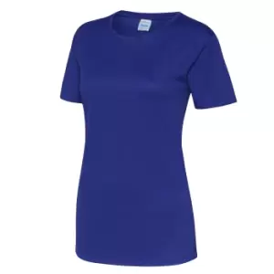 Image of AWDis Just Cool Womens/Ladies Sports Plain T-Shirt (S) (Reflex Blue)