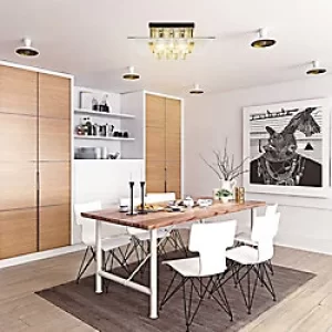 Image of HOMCOM Ceiling Light B31-002 160 mm 400 mm 400 mm White