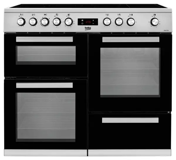 Image of Beko KDVC100X 100cm Electric Range Cooker with Ceramic Hob - Stainless Steel - A/A Rated