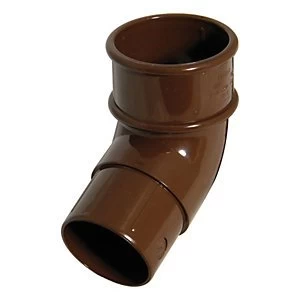 Image of FloPlast RBM2BR MiniFlo Round Downpipe Offset Bend - Brown 112.5 Deg x 50mm