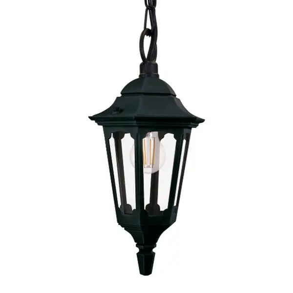 Image of Elstead Parish Pendant Porch Lantern - Black