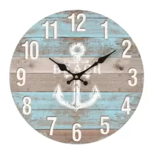 Image of 34cm Vintage Style Nautical Anchor Wall Clock