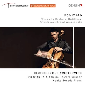 Image of Friedrich Thiele - Con Moto: Works By Brahms, Dutilleux, Shostakovich and Wieniawski CD