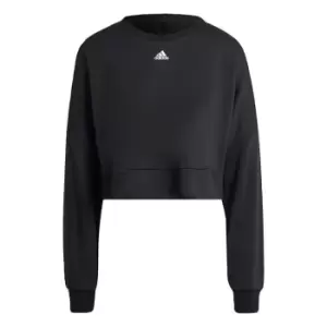 Image of adidas AEROREADY Studio Loose Sweatshirt Womens - Black