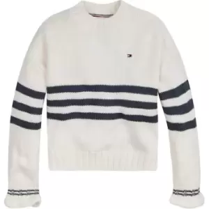 Image of Tommy Hilfiger Prep Stripe Sweater - White