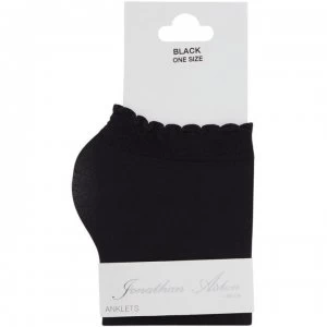 Image of Jonathan Aston Simply colour 40 denier ankle socks - Black