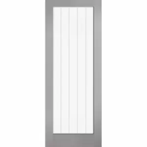 Image of LPD (W) 30" Grey Moulded Textured Vertical Glazed 1L Internal Door