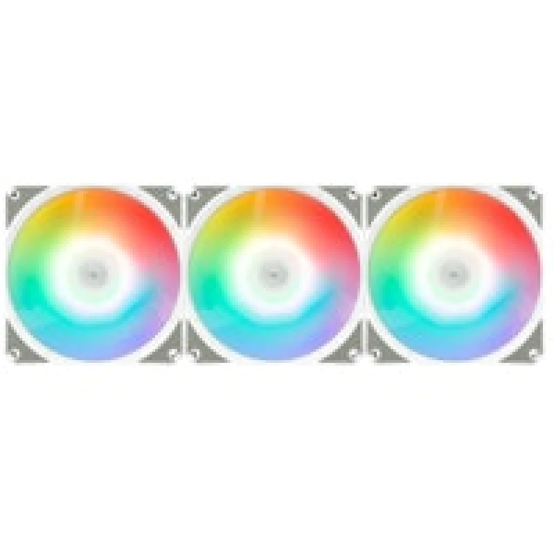 Image of Aerocool Link 3 Pack Easy Connect ARGB White Fan - 120mm
