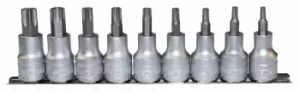 Image of Teng Tools M1213TPX 1/2" Drive TPX Bit Sockets Clip Rail 9pc