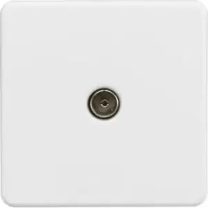 Image of MLA Knightsbridge 1 Gang TV Outlet (Non-Isolated) Matt White - SF0100MW