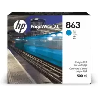 Image of HP 863 PageWide XL Cyan Ink Cartridge