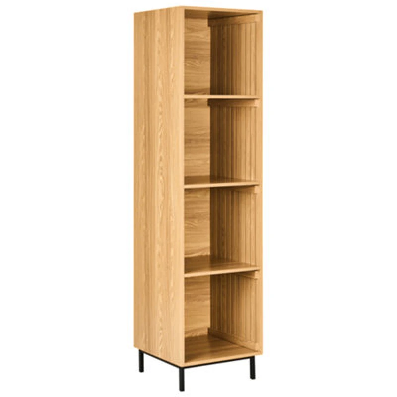 Image of Beliani 4 Tier Shelving Unit Leandro 175cm Light Brown