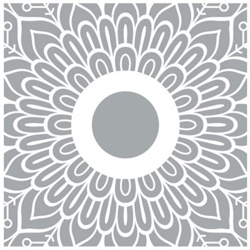 Image of Stencils Stencil It Flora Reusable Tile Stencil For Walls, Floors, Patio And Furniture 30Cm(L) 30Cm(W)