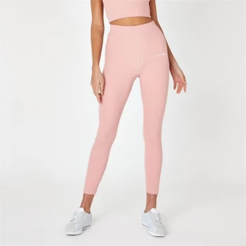 Image of Jack Wills Active Seamless Ribbed High Waisted Leggings - Pink