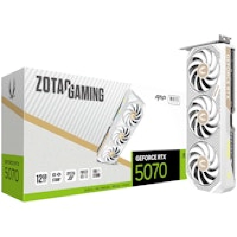 Image of ZOTAC GAMING GeForce RTX 5070 AMP White ED 12GB GDDR7 Graphics Card - ZT-B50700FQ-10P