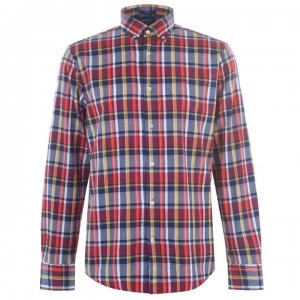 Image of Gant Gant Long Sleeve Plaid Regular Shirt - Blue 423