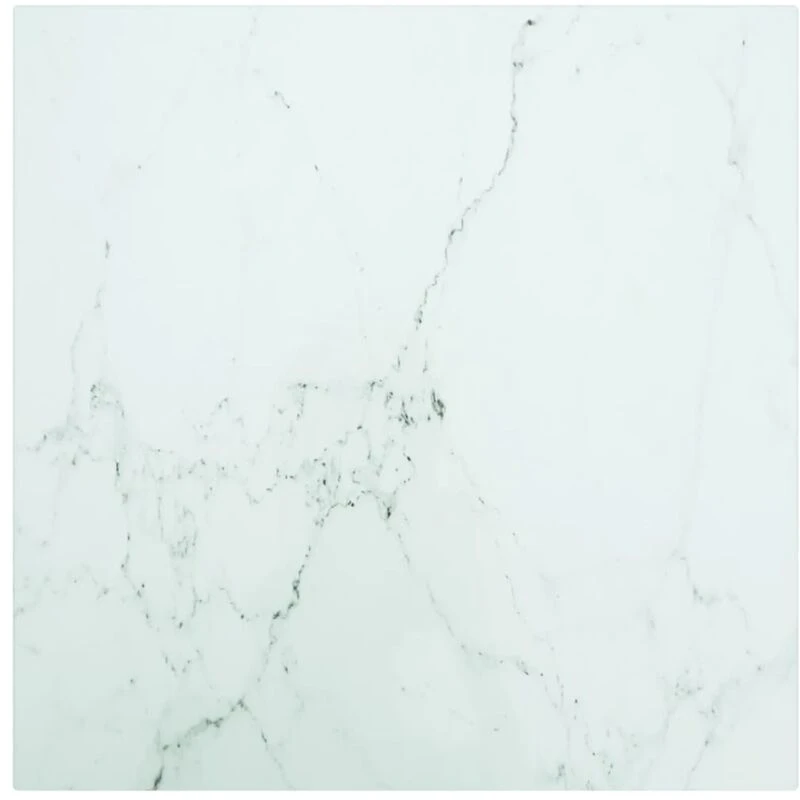 Image of VIDAXL Vidaxl - Table Top White 40x40cm 6mm Tempered Glass with Marble Design 8720286055854