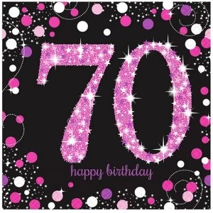 Image of Amscan Celebration 70th Luncheon Napkin (Pink)