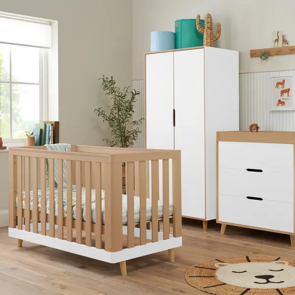 Image of Tutti Bambini Hygge Mini 3 Piece Nursery Furniture Set White