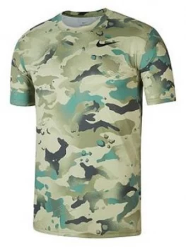 Image of Nike Training Dry Camo T-Shirt - Light Grey