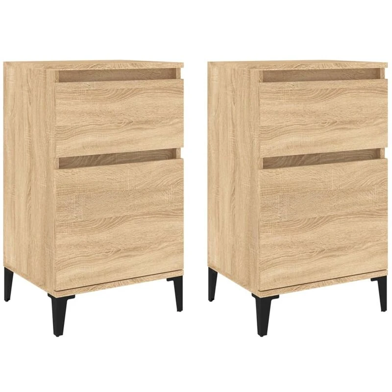 Image of VIDAXL Bedside Cabinets 2 pcs Sonoma Oak 40x35x70cm Vidaxl 8720845738051