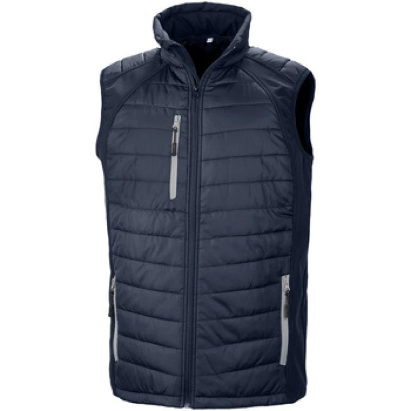 Image of Result Result Men Compass Softshell Gilet in Dark Blue Size: Small Dark Blue S Male 5063300941294