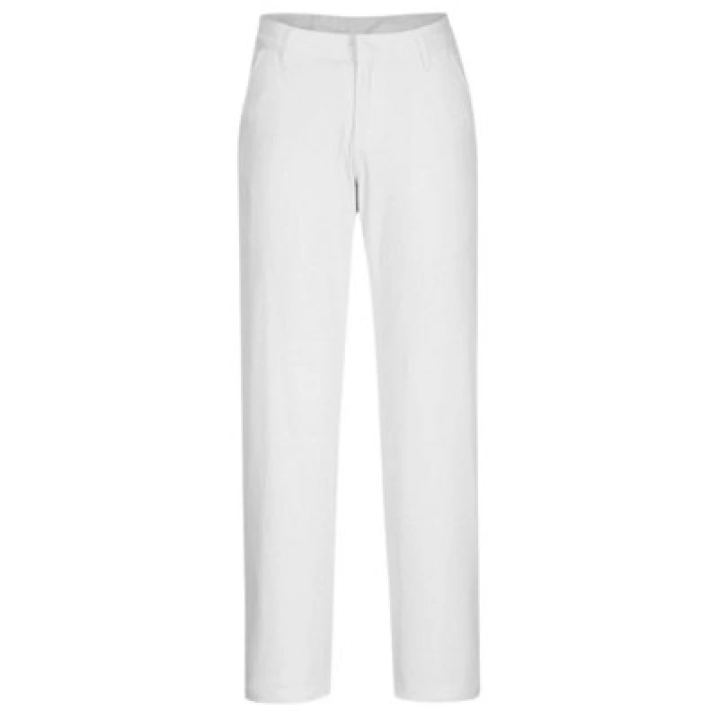 Image of Portwest WX2 Womens Stretch Slim Chino Trousers S235WHR38 Colour: White