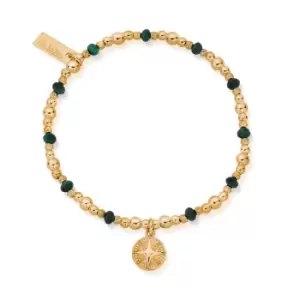 Image of ChloBo Gold Plated Tranquil Journey Malachite Bracelet