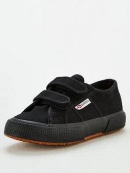 Image of Superga Boys 2750 Cotj Strap Classic Plimsoll Pumps - Black