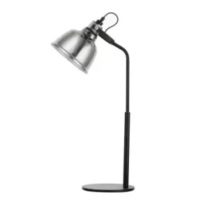 Image of Impex Ava 1 Light Table Lamp Smoke Glass Black